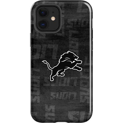 NFL Detroit Lions Black & White iPhone 12 Impact Case