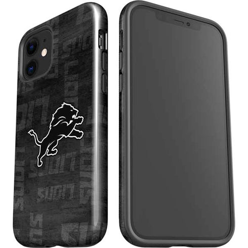 NFL Detroit Lions Black & White iPhone 12 Impact Case