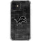 NFL Detroit Lions Black & White iPhone 12 Mini Clear Case