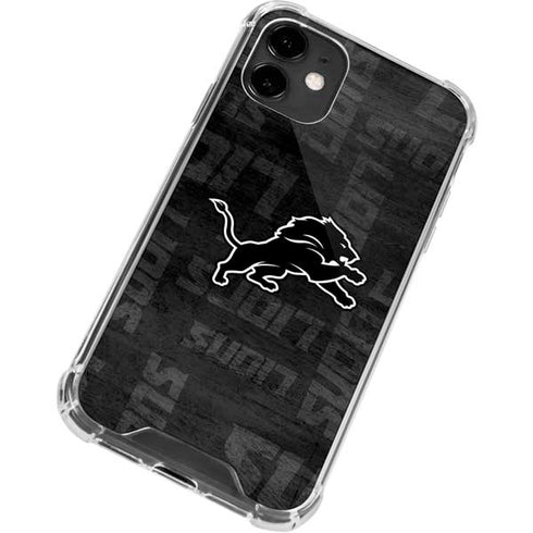 NFL Detroit Lions Black & White iPhone 12 Mini Clear Case