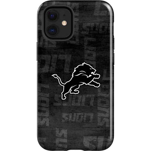 NFL Detroit Lions Black & White iPhone 12 Mini Impact Case