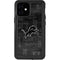 NFL Detroit Lions Black & White iPhone 12 Mini Waterproof Case