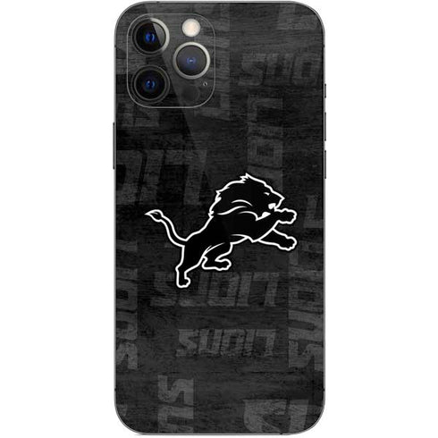 NFL Detroit Lions Black & White iPhone 12 Pro Max Skin