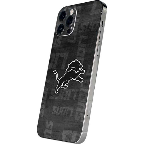 NFL Detroit Lions Black & White iPhone 12 Pro Max Skin