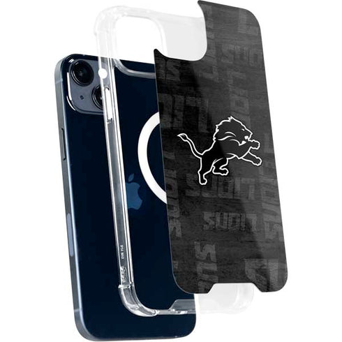 NFL Detroit Lions Black & White iPhone 13 MagSafe Case