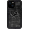 NFL Detroit Lions Black & White iPhone 13 Mini Waterproof Case