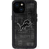NFL Detroit Lions Black & White iPhone 13 Mini Waterproof Case