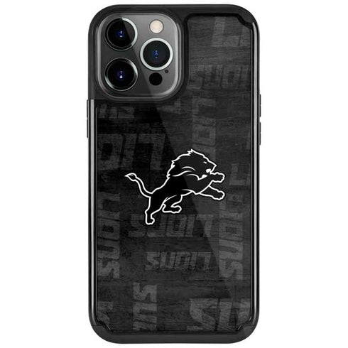 NFL Detroit Lions Black & White iPhone 13 Pro Cargo Case