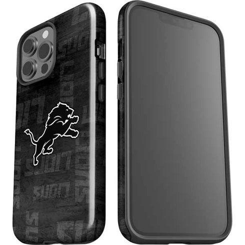 NFL Detroit Lions Black & White iPhone 13 Pro Max Impact Case