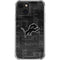 NFL Detroit Lions Black & White iPhone 15 Plus Clear Case