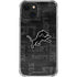 NFL Detroit Lions Black & White iPhone 14 Plus Clear Case