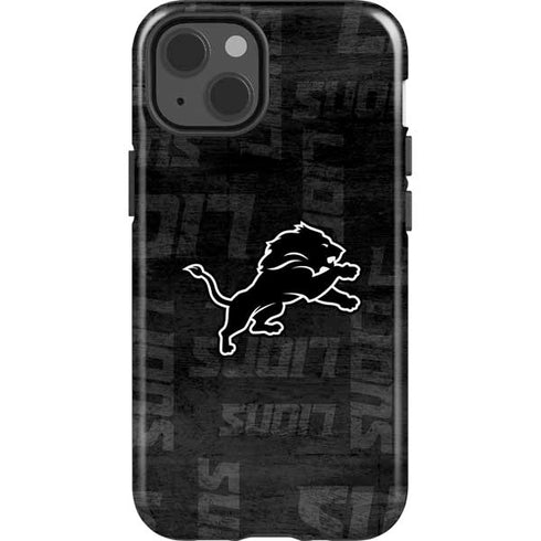 NFL Detroit Lions Black & White iPhone 15 Impact Case