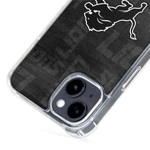 NFL Detroit Lions Black & White iPhone 15 Plus MagSafe Case
