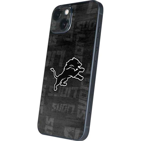 NFL Detroit Lions Black & White iPhone 14 Plus Skin
