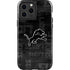 NFL Detroit Lions Black & White iPhone 15 Pro Max Impact Case