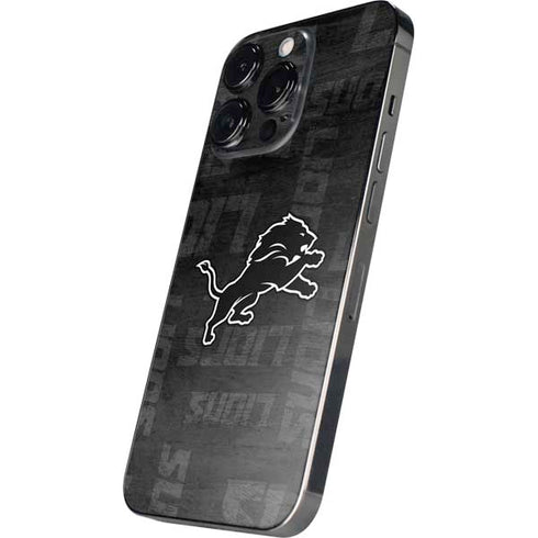 NFL Detroit Lions Black & White iPhone 14 Pro Max Skin