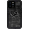 NFL Detroit Lions Black & White iPhone 14 Pro Max Waterproof Case