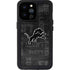 NFL Detroit Lions Black & White iPhone 14 Pro Max Waterproof Case