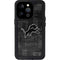 NFL Detroit Lions Black & White iPhone 14 Pro Waterproof Case