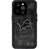 NFL Detroit Lions Black & White iPhone 14 Pro Waterproof Case