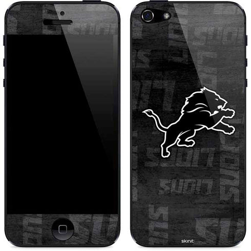 NFL Detroit Lions Black & White iPhone 5/5s/5SE Skin
