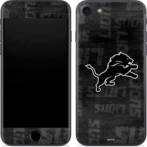 NFL Detroit Lions Black & White iPhone 7 Skin