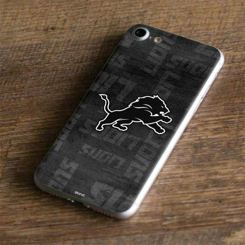 NFL Detroit Lions Black & White iPhone 7 Skin
