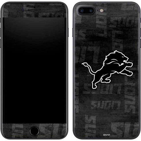 NFL Detroit Lions Black & White iPhone 8 Plus Skin