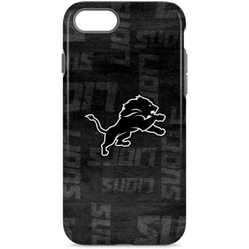 NFL Detroit Lions Black & White iPhone 8 Pro Case