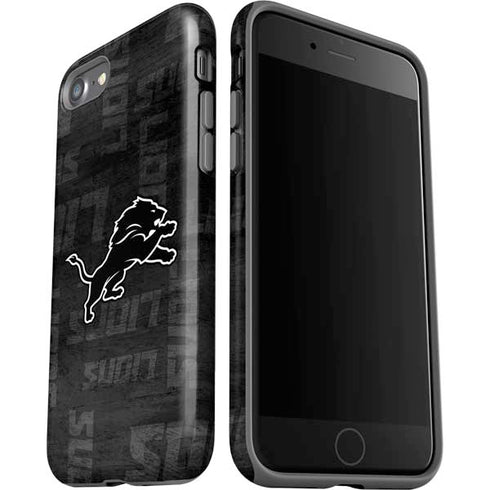 NFL Detroit Lions Black & White iPhone SE (2nd & 3rd Gen) Pro Case