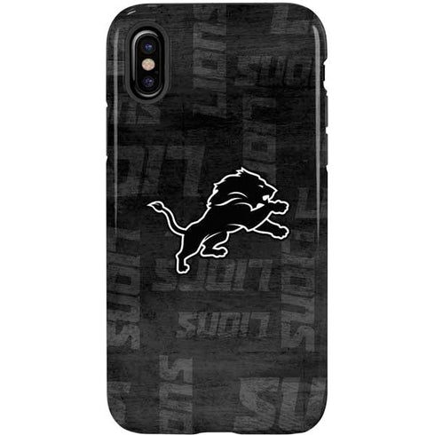 NFL Detroit Lions Black & White iPhone X Pro Case