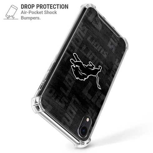 NFL Detroit Lions Black & White iPhone XR Clear Case