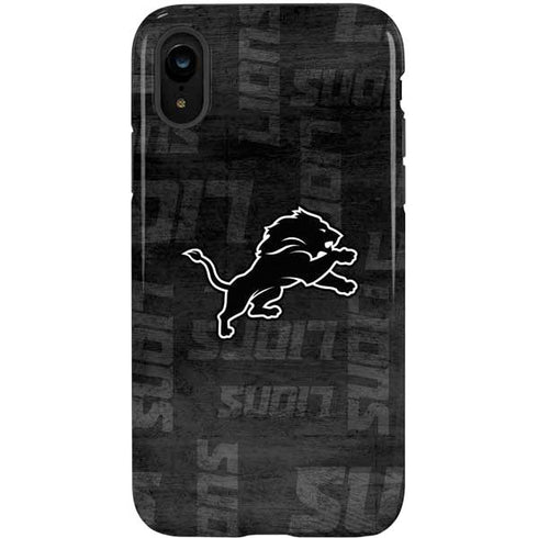 NFL Detroit Lions Black & White iPhone XR Pro Case