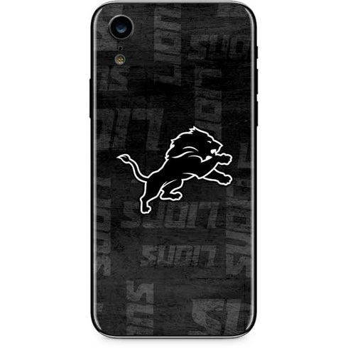NFL Detroit Lions Black & White iPhone XR Skin