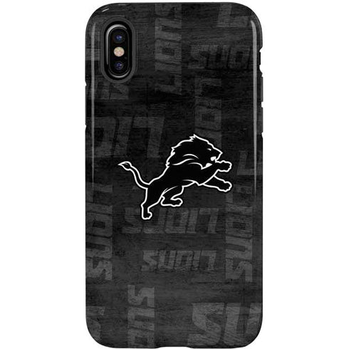 NFL Detroit Lions Black & White iPhone XS Pro Case