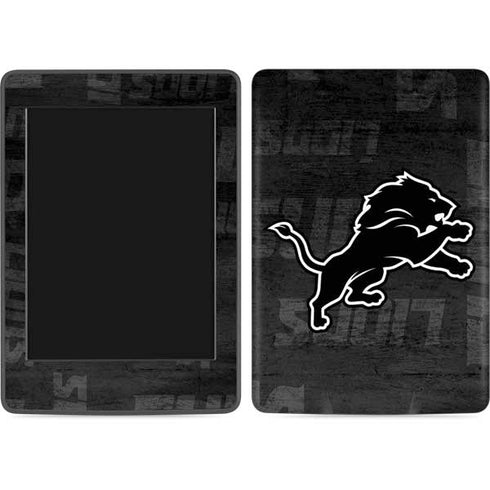NFL Detroit Lions Black & White Amazon Kindle Skin