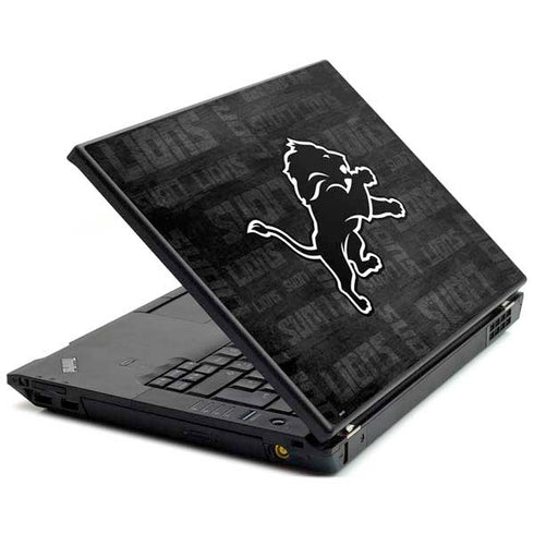 NFL Detroit Lions Black & White Lenovo T420 Skin