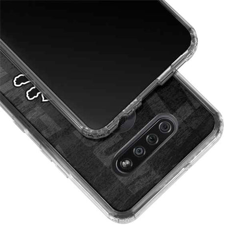 NFL Detroit Lions Black & White LG K51/Q51 Clear Case