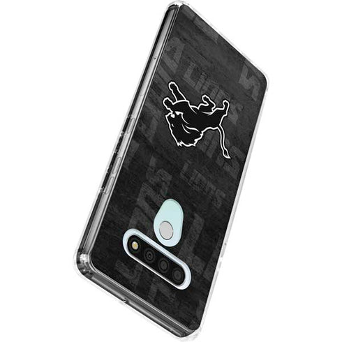 NFL Detroit Lions Black & White LG Stylo 6 Clear Case