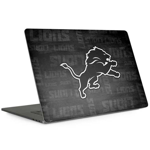 NFL Detroit Lions Black & White Apple MacBook Pro 15-inch Skin