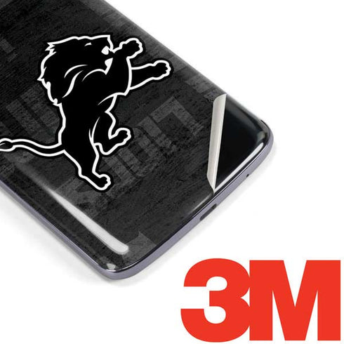 NFL Detroit Lions Black & White Moto E5 Plus Skin