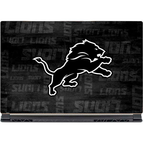 NFL Detroit Lions Black & White MSI GS65 Stealth Laptop Skin