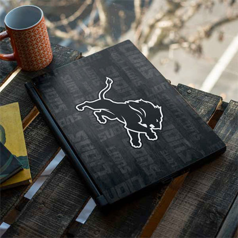 NFL Detroit Lions Black & White MSI GS65 Stealth Laptop Skin