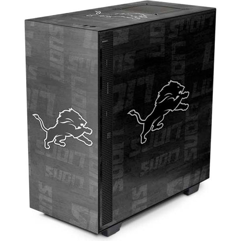 NFL Detroit Lions Black & White NZXT H510 Compact ATX Mid-Tower Case Skin