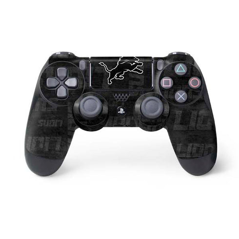 NFL Detroit Lions Black & White PS4 Controller Skin