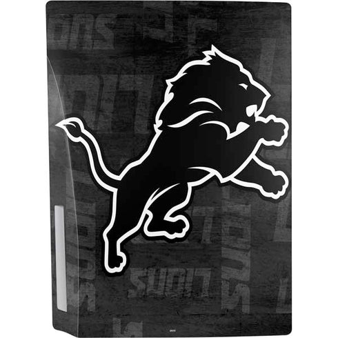 NFL Detroit Lions Black & White PS5 Bundle Skin