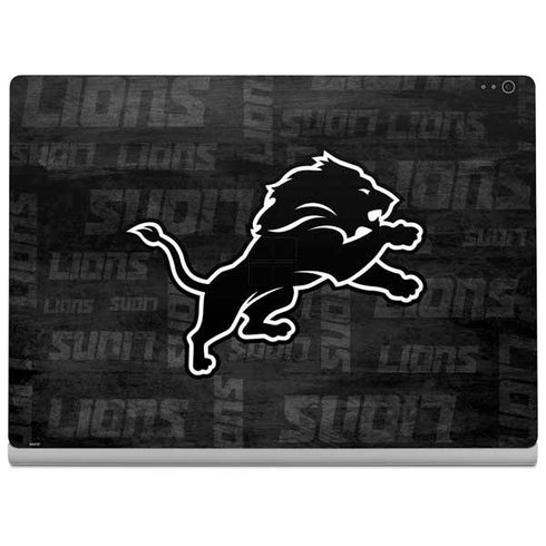 NFL Detroit Lions Black & White Surface Book 2 13.5in Skin