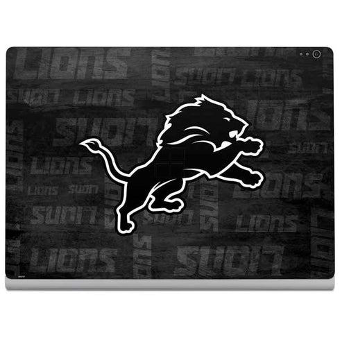 NFL Detroit Lions Black & White Surface Book 2 15in Skin