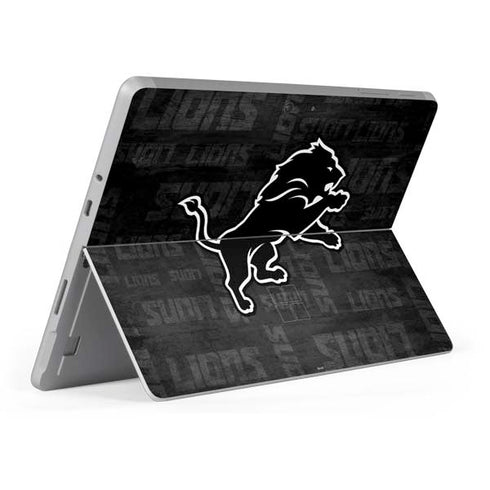 NFL Detroit Lions Black & White Surface Go Skin