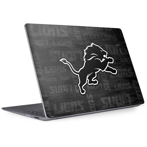 NFL Detroit Lions Black & White Surface Laptop 2 Skin
